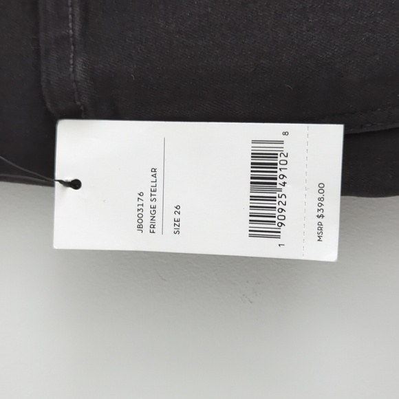 J Brand x Halpern coated black skinny jeans with metal fringe detail - Picture 6 of 7